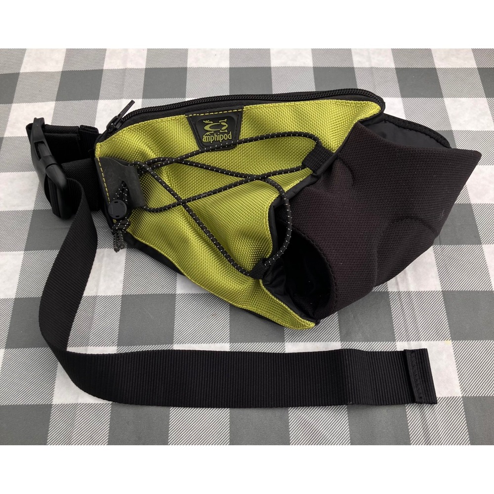 Amphipod Hydration Waist Pack Unisex OS Lime Green Black Running Hiking Belt Bag